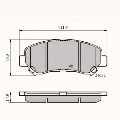 BRAKE PAD FRONT MK NS XTRAIL 08-16,QASHQAI08-15