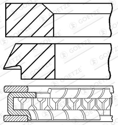 GOETZE ENGINE 08-702600-00 Piston Ring Kit