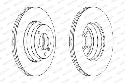 FERODO PREMIER DDF1535 Brake Disc  330x24mm, 5x120, Vented, with bolts/screws