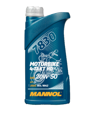 Mannol Motorbike 4T, 4-Stroke 20W50 HD Fully Synthetic Engine Oil, JASO MA MA2, 1 litre