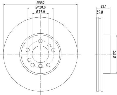 MASTER SPORT FRONT DISC BRAKE BMW E53-X5/3.0,4.4