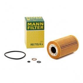 MANN-FILTER HU 715/4 x Oil Filter  with seal, Filter Insert