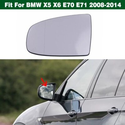 Left Side Door Wing Mirror زجاجة مراية BMW E70 X5 E71 X6 Left